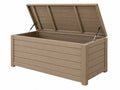 Garten-Aufbewahrungsbox 120 x 60 x 60 cm Holz Braun mit Gasdruckfedern