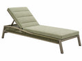 Gartenliege 200 x 70 x 85 cm mit Metallgestell in Salbeigrün Taupe verstellbar