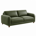 2-Sitzer-Sofa 180 x 90 x 85 cm olivgrün Lederoptik modernes Wohnzimmermöbel